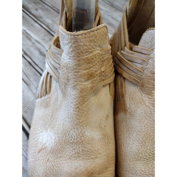 Baske California Boho Western "Lexi" Leather Fringe Low-Cut Ankle Boots Booties - Picture 6 of 16